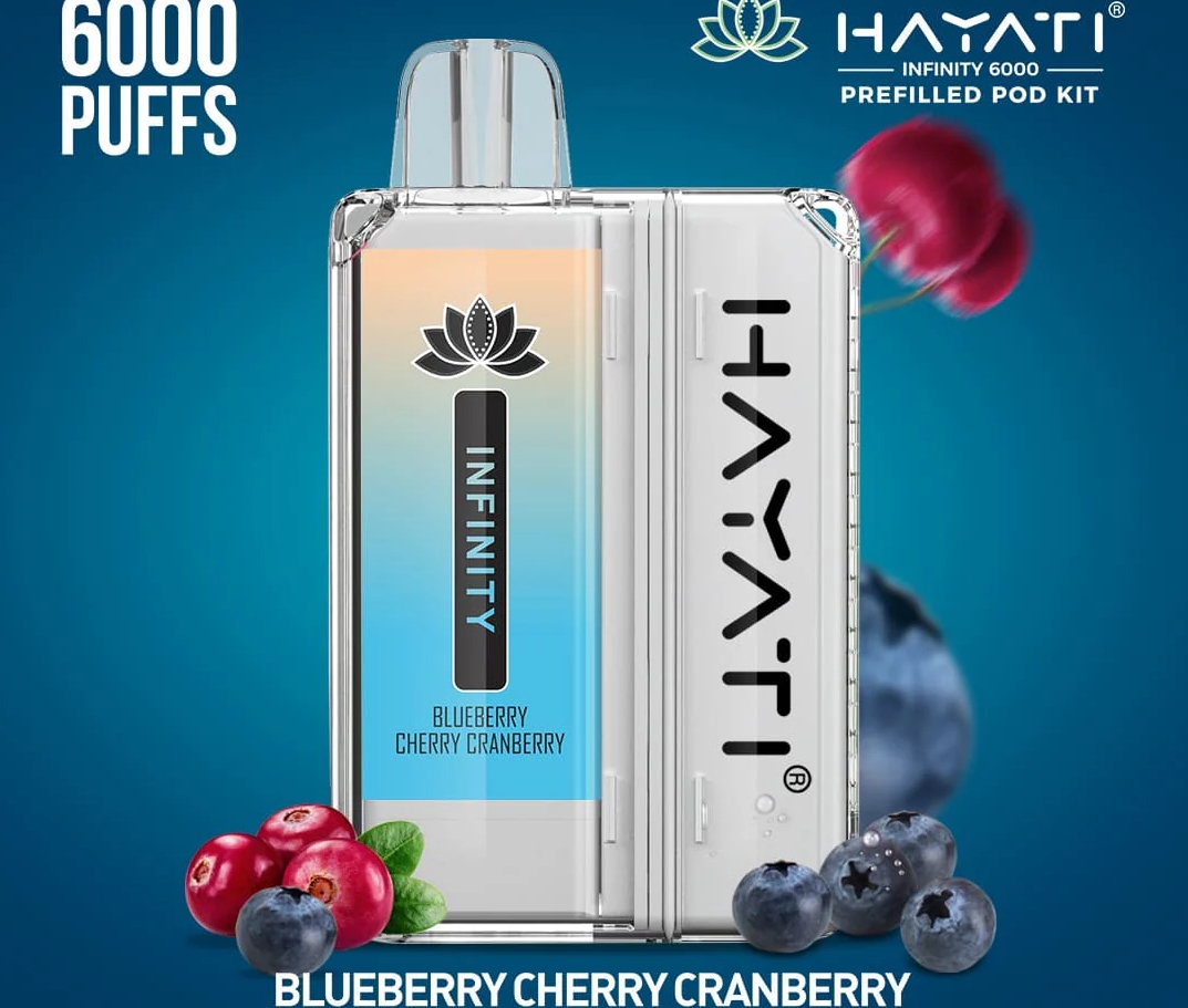 Hayati Infinity 6000 Prefilled Pod Kit Vape - боровница трешња брусница: нови стандард укуса у Србији