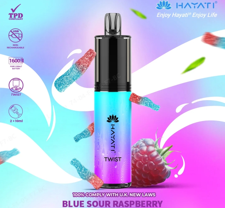 Откријте Hayati Twist 5000 Puffs Vape - плава кисела малина: Ваш нови омиљени пратилац у свету вејповања