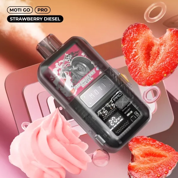 MOTI Go Pro 12000 Puffs Vape - јагода дизел: revolucija ukusa i izdržljivosti na srpskom trži&scaron;tu